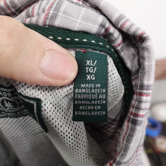 G.H. Bass & Co Shirt Mens XL Gray Plaid Button Down Short Sleeve Pocket Casual - Picture 7 of 9